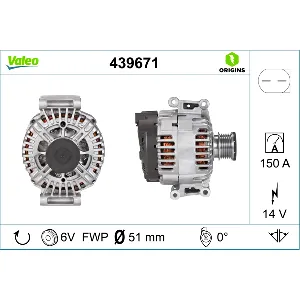 Alternator VALEO VAL439671 IC-C07A35
