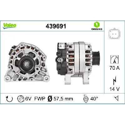 Alternator VALEO VAL439691 IC-C07A3A