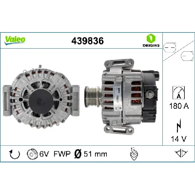 Alternator VALEO VAL439836 IC-D6D727