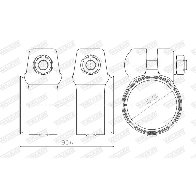 Cijevne spojnice, izduvni sistem WALKER WALK80716 IC-C645CD