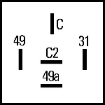 Davač migavca HELLA 4DN009 492-101 IC-B512D9