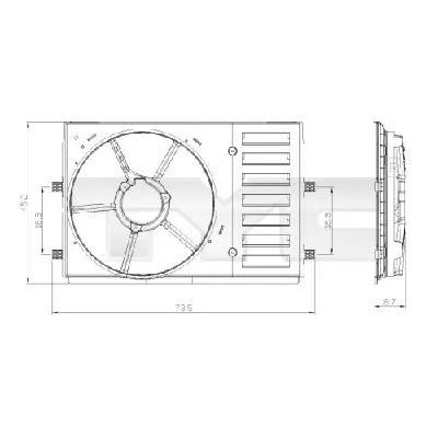 Držač, ventilator hladnjaka TYC TYC 837-0035-1 IC-DC62CA