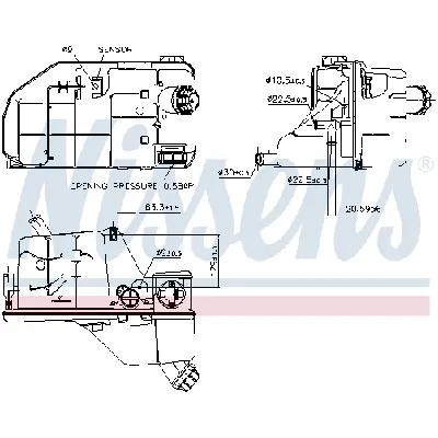 Ekspanzioni sud, rashladna tečnost NISSENS NIS 996061 IC-F592EB