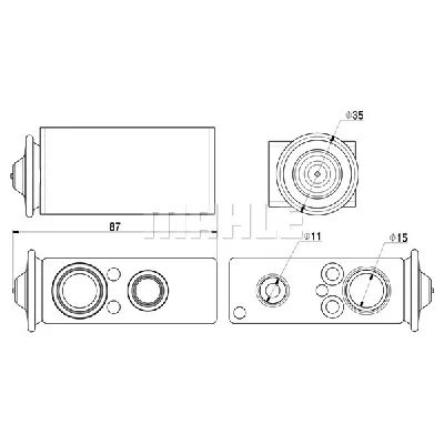 Ekspanzioni ventil, klima-uređaj MAHLE AVE 18 000P IC-G0LN87