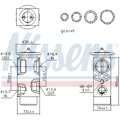 Ekspanzioni ventil, klima-uređaj NISSENS NIS 999224 IC-G0QDA2