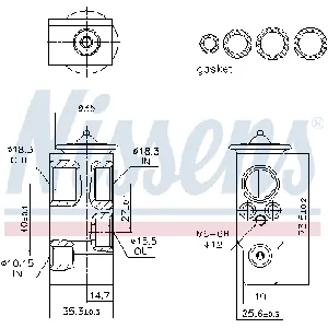 Ekspanzioni ventil, klima-uređaj NISSENS NIS 999374 IC-G0UAUE