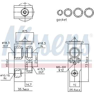 Ekspanzioni ventil, klima-uređaj NISSENS NIS 999374 IC-G0UAUE