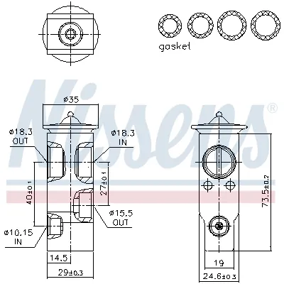 Ekspanzioni ventil, klima-uređaj NISSENS NIS 999386 IC-G0UAUK