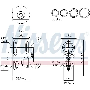 Ekspanzioni ventil, klima-uređaj NISSENS NIS 999394 IC-G0UAUS