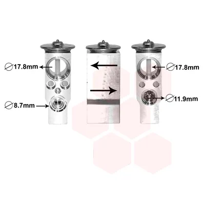 Ekspanzioni ventil, klima-uređaj VAN WEZEL WEZ40001367 IC-E274E5