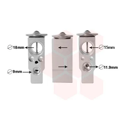 Ekspanzioni ventil, klima-uređaj VAN WEZEL WEZ59001171 IC-E27507
