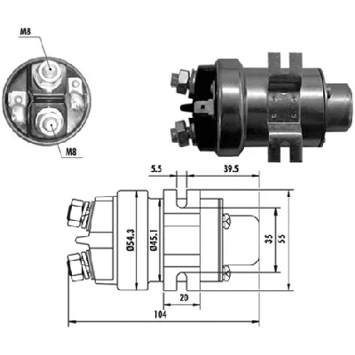 Elektromagnetni prekidač, starter MAGNETI MARELLI 940113050018 IC-B4B1F3