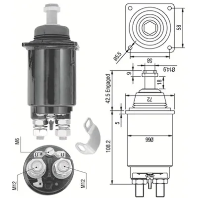 Elektromagnetni prekidač, starter MAGNETI MARELLI 940113050312 IC-A874F4