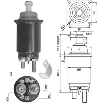 Elektromagnetni prekidač, starter MAGNETI MARELLI 940113050313 IC-A874F5