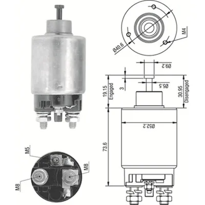 Elektromagnetni prekidač, starter MAGNETI MARELLI 940113050316 IC-A87461