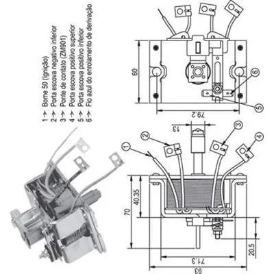 Elektromagnetni prekidač, starter MAGNETI MARELLI 940113050337 IC-A874DF