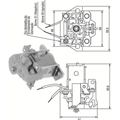 Elektromagnetni prekidač, starter MAGNETI MARELLI 940113050338 IC-A87494