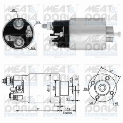 Elektromagnetni prekidač, starter MEAT&DORIA MD46058 IC-G04SK9