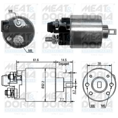 Elektromagnetni prekidač, starter MEAT&DORIA MD46123 IC-G04YSY