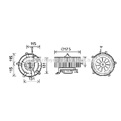 Elektromotor, ventilator kabine AVA COOLING BW8478 AVA IC-G0RINR