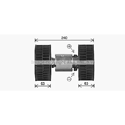 Elektromotor, ventilator kabine AVA COOLING BW8612 AVA IC-G0RINI