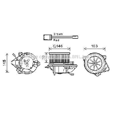 Elektromotor, ventilator kabine AVA COOLING CN8294 AVA IC-G0RM6Z