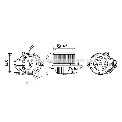 Elektromotor, ventilator kabine AVA COOLING CN8503 AVA IC-G0RIMC