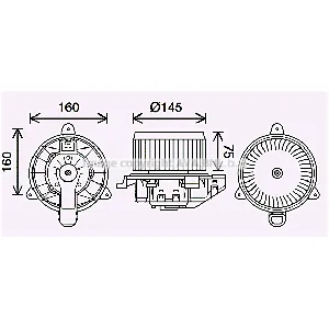 Elektromotor, ventilator kabine AVA COOLING FD8626 AVA IC-G0RJ9R