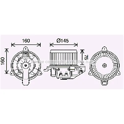 Elektromotor, ventilator kabine AVA COOLING FD8626 AVA IC-G0RJ9R