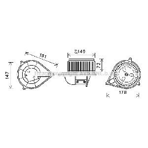 Elektromotor, ventilator kabine AVA COOLING FT8427 AVA IC-G0RJ9G