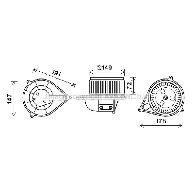 Elektromotor, ventilator kabine AVA COOLING FT8427 AVA IC-G0RJ9G