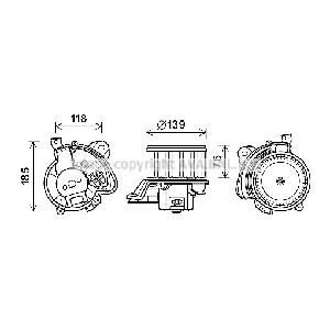Elektromotor, ventilator kabine AVA COOLING FT8433 AVA IC-G0RJD7