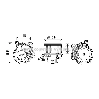 Elektromotor, ventilator kabine AVA COOLING FT8433 AVA IC-G0RJD7