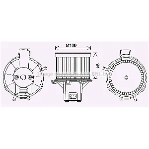 Elektromotor, ventilator kabine AVA COOLING FT8465 AVA IC-G0RJCT