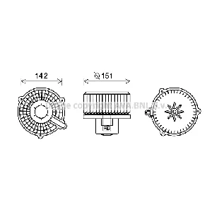 Elektromotor, ventilator kabine AVA COOLING HY8399 AVA IC-G0RM6C