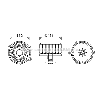 Elektromotor, ventilator kabine AVA COOLING HY8399 AVA IC-G0RM6C