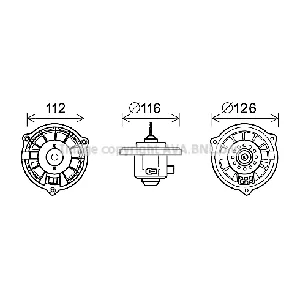 Elektromotor, ventilator kabine AVA COOLING HY8409 AVA IC-G0RM64