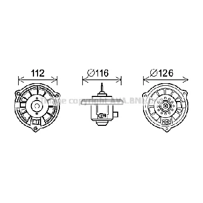 Elektromotor, ventilator kabine AVA COOLING HY8409 AVA IC-G0RM64