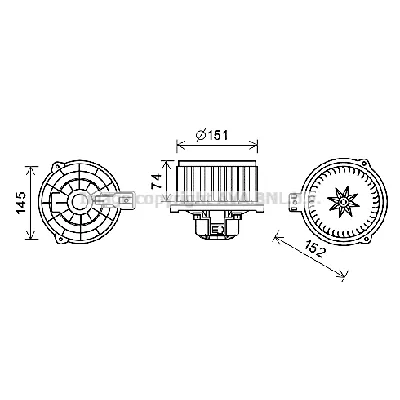 Elektromotor, ventilator kabine AVA COOLING HY8429 AVA IC-G0RJB8