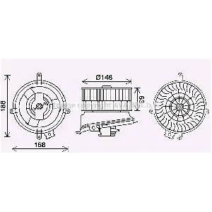 Elektromotor, ventilator kabine AVA COOLING MS8711 AVA IC-G0RIP1