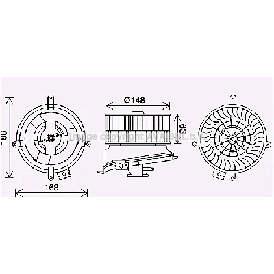 Elektromotor, ventilator kabine AVA COOLING MS8711 AVA IC-G0RIP1