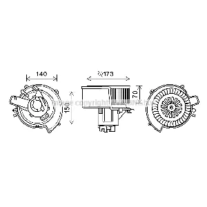 Elektromotor, ventilator kabine AVA COOLING OL8639 AVA IC-G0RIOJ