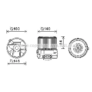 Elektromotor, ventilator kabine AVA COOLING PE8372 AVA IC-G0RIMM
