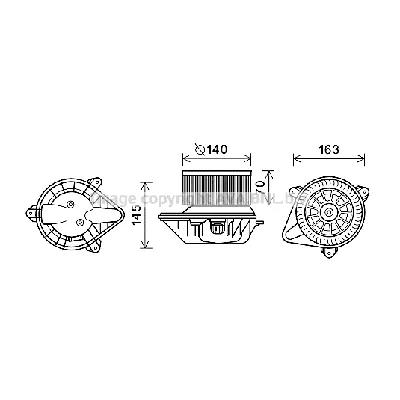 Elektromotor, ventilator kabine AVA COOLING PE8373 AVA IC-G0RINO