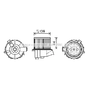 Elektromotor, ventilator kabine AVA COOLING PE8387 AVA IC-G0RIN3