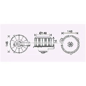 Elektromotor, ventilator kabine AVA COOLING TO8735 AVA IC-G0RJ94