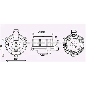 Elektromotor, ventilator kabine AVA COOLING TO8743 AVA IC-G0RJBP