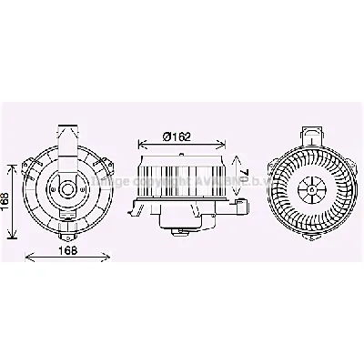 Elektromotor, ventilator kabine AVA COOLING TO8743 AVA IC-G0RJBP