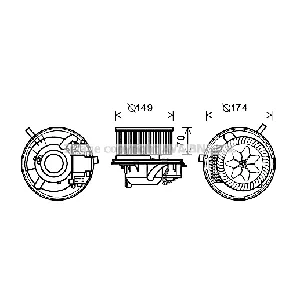 Elektromotor, ventilator kabine AVA COOLING VN8341 AVA IC-G0RJAU