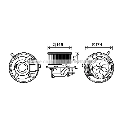 Elektromotor, ventilator kabine AVA COOLING VN8341 AVA IC-G0RJAU